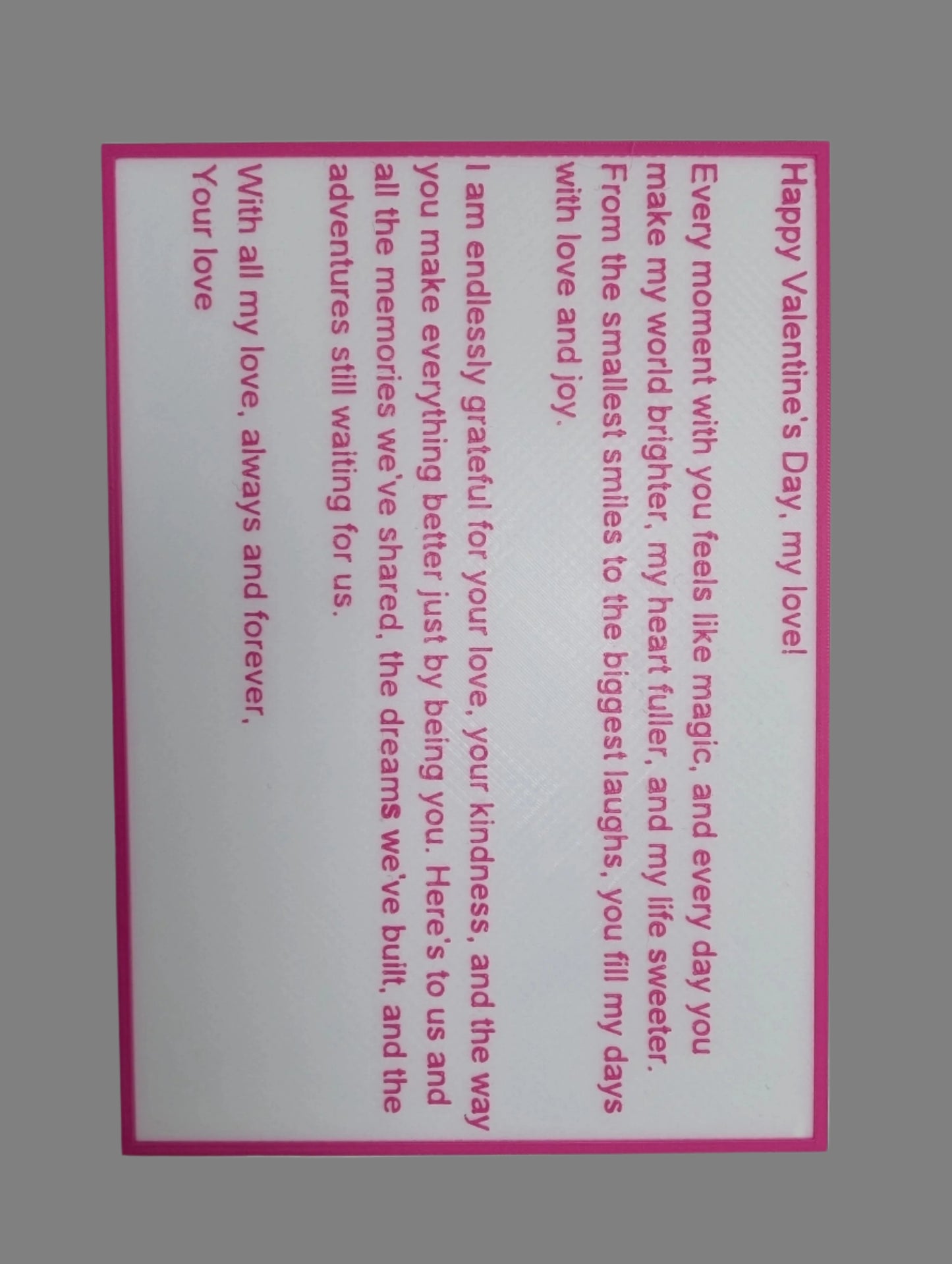 Unique Valentine's Day Card